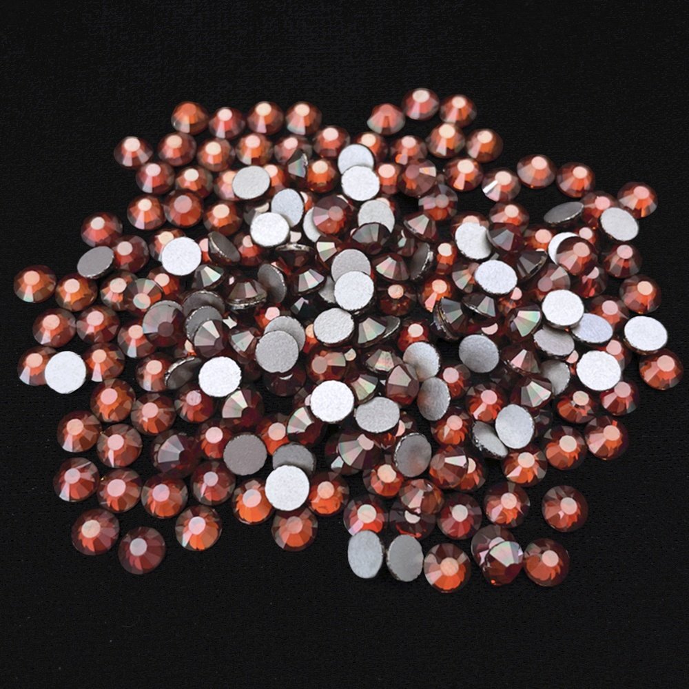 wholesale SS20 Non-Hot Fix round Crystal Rhinestones amber Flatback rhinestones cristal Stone, for Nail Art