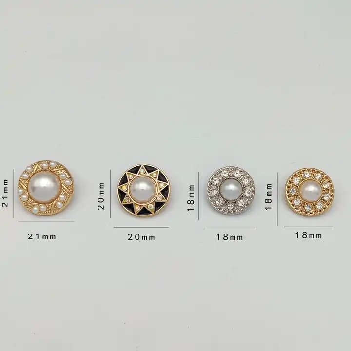 Heng Wei brand 18mm/16mm/14mm rhinestones button Customize brand Metal Buttons Logo Metal Buttons for Coats
