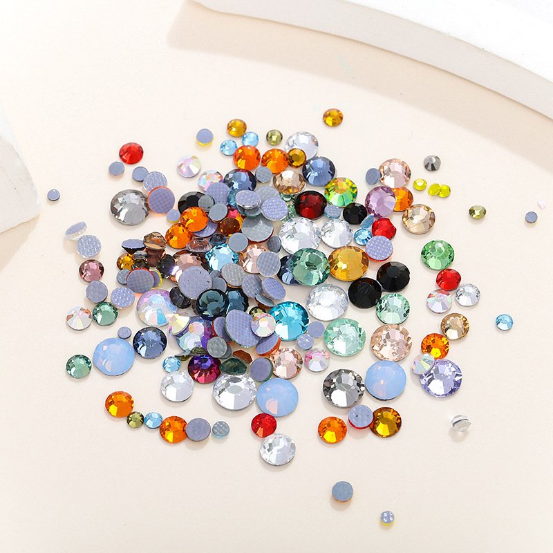 SZ Mix 2 - 5mm Round Loose Bulk Crystal Hot Fix Flat Back Glass Rhinestones For DIY Nail Art Strass