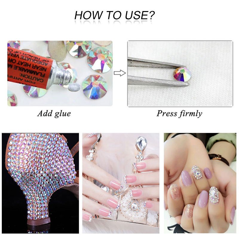 SZ Mix 2 - 5mm Round Loose Bulk Crystal Hot Fix Flat Back Glass Rhinestones For DIY Nail Art Strass