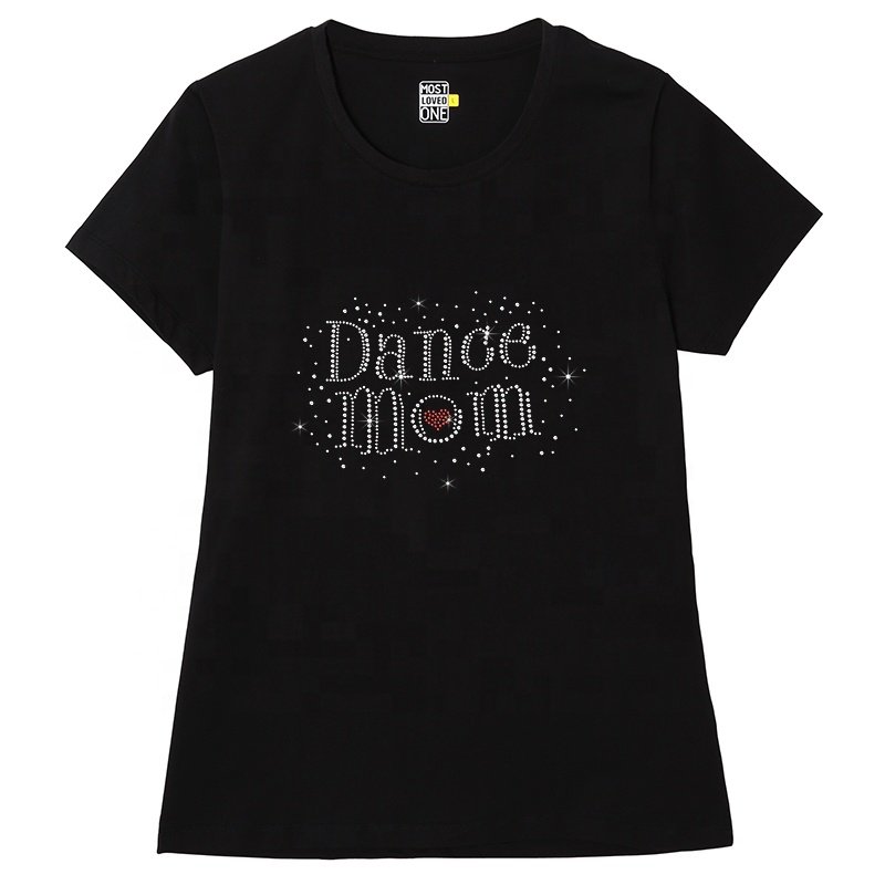 Wholesale Bling Transfer Shining Strass Hotfix Rhinestone Motif Heat Rhinestone Transfer Dance Mom for T shirts