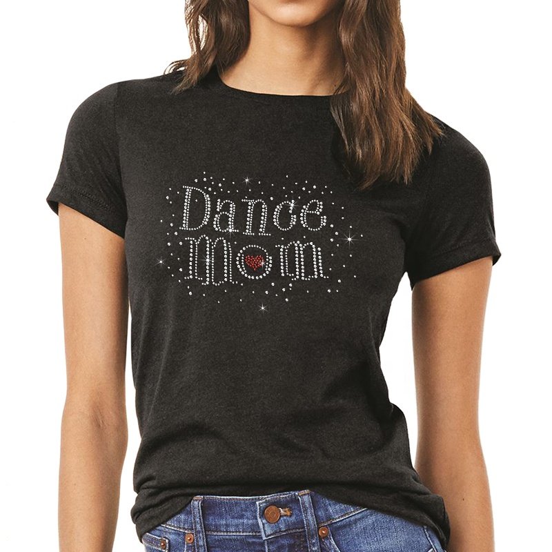 Wholesale Bling Transfer Shining Strass Hotfix Rhinestone Motif Heat Rhinestone Transfer Dance Mom for T shirts