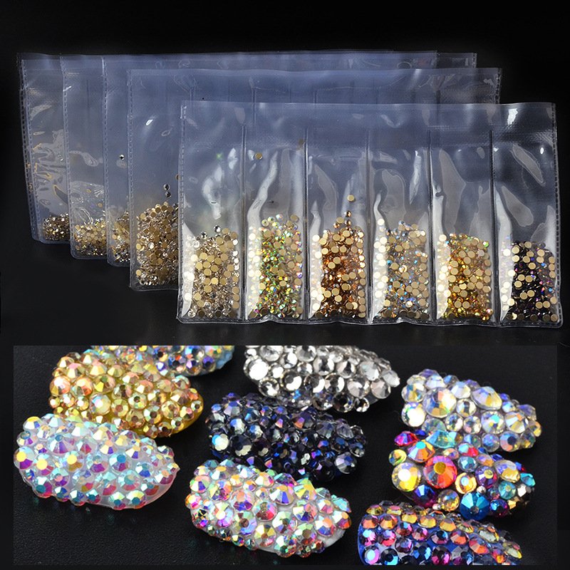 Nail Rhinestones For Nails Art Decorations Crystals Strass Charms Partition SS3-SS10 multi colors flatback Rhinestone for DIY