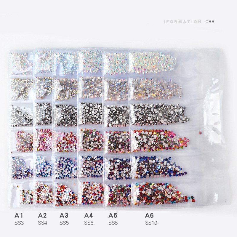 Nail Rhinestones For Nails Art Decorations Crystals Strass Charms Partition SS3-SS10 multi colors flatback Rhinestone for DIY
