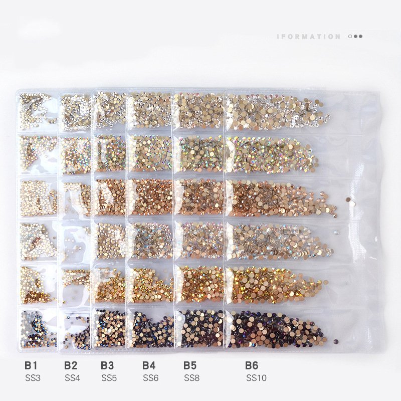 Nail Rhinestones For Nails Art Decorations Crystals Strass Charms Partition SS3-SS10 multi colors flatback Rhinestone for DIY