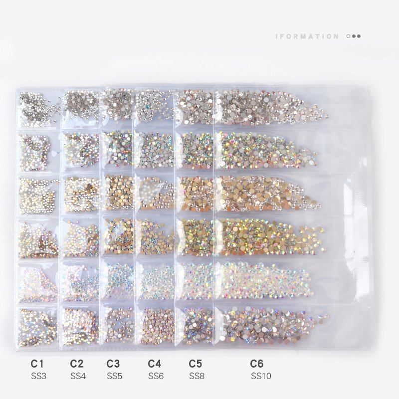Nail Rhinestones For Nails Art Decorations Crystals Strass Charms Partition SS3-SS10 multi colors flatback Rhinestone for DIY