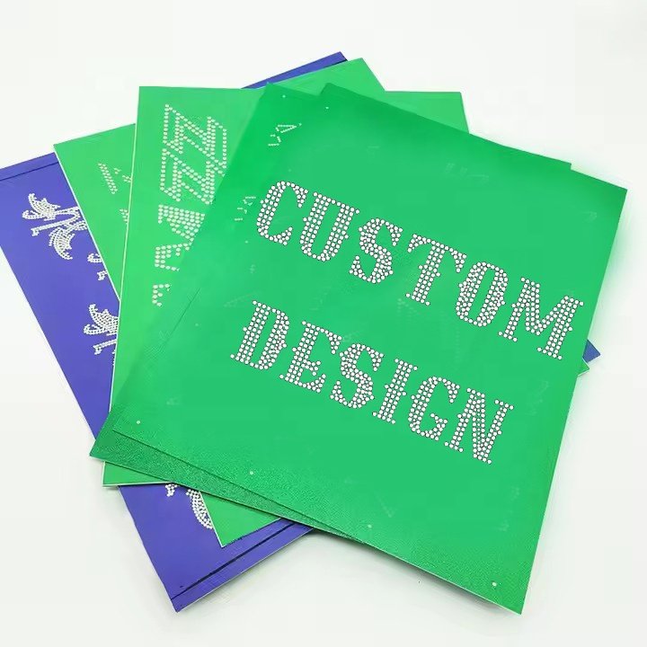 Custom Self-producing Abs Plastic Patterns Green Template DIY Logo Hot-fix Rhinestone Board Design Heat Transfer