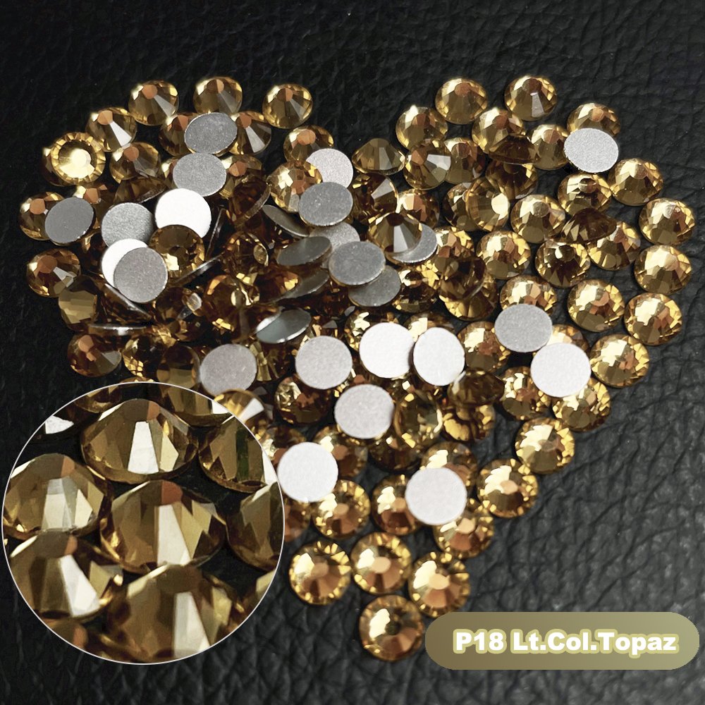 Yantuo Wholesale Lt.Col.Topaz Stone Glass Non Hot Fix Flatback Nail Art AB Crystal Rhinestone For Nail Art Decorations