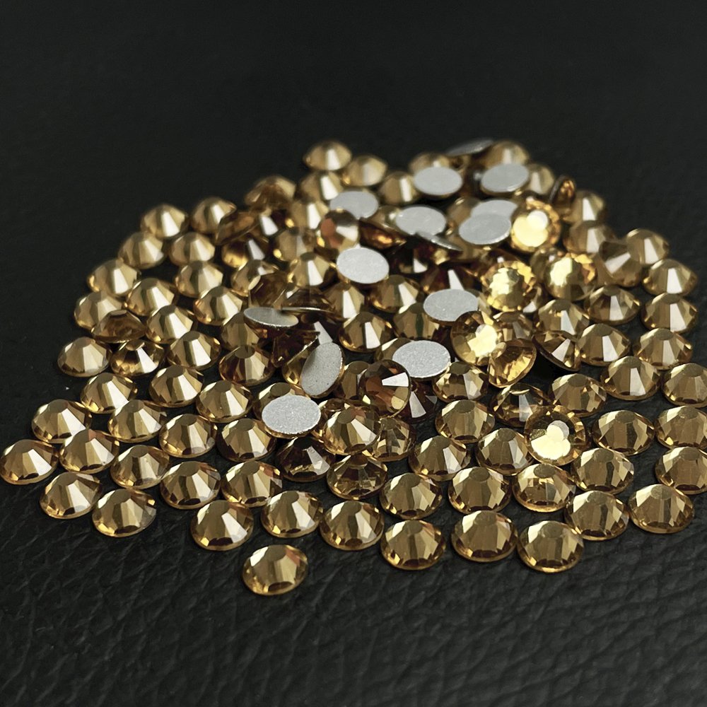 Yantuo Wholesale Lt.Col.Topaz Stone Glass Non Hot Fix Flatback Nail Art AB Crystal Rhinestone For Nail Art Decorations