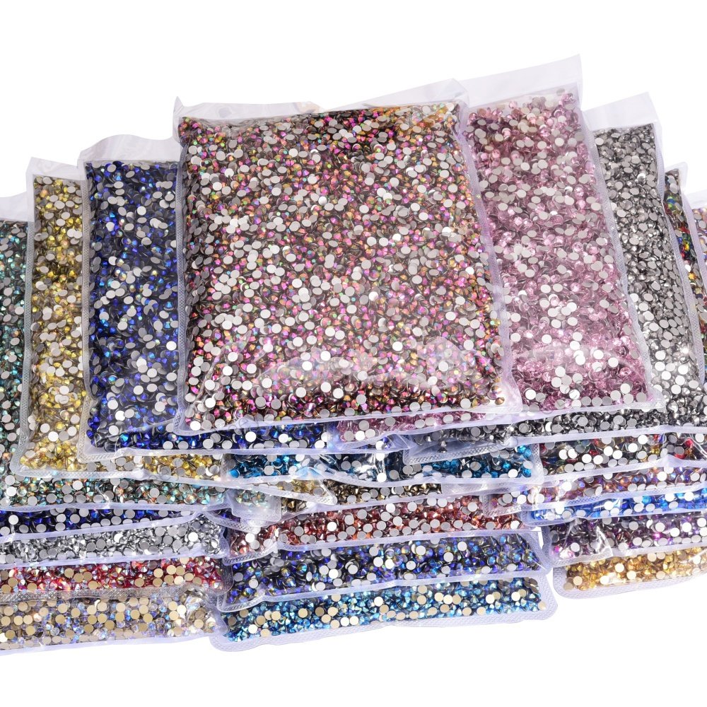 OLeeya Factory 14400pcs Big Pack 100gross Wholesale 2028 Non Hotfix Rhinestones No Hot Glass With Flat Back In Bulk for Tumbler