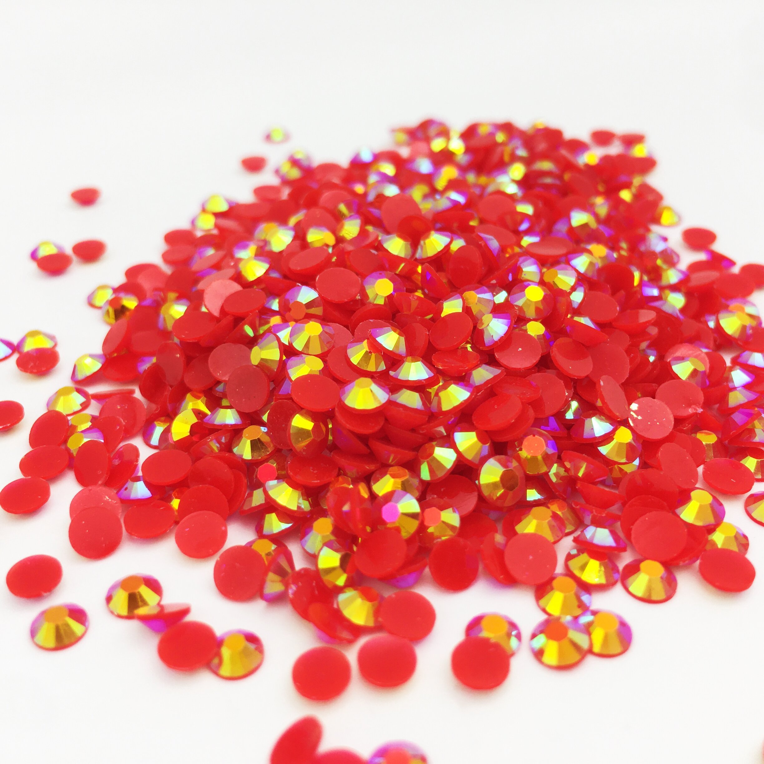 SINRONG 2mm Opaque Macaron colored non-thermoset crystal resin rhinestone glass cup DIY shoe bag