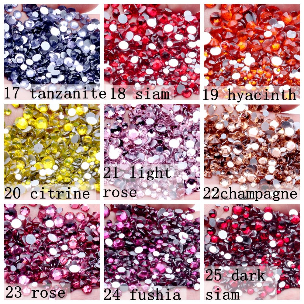 Wholesale Super Glitter SS4 14400PCS Crystal Stones Flat Back Nail Rhinestones 3D Non HotFix Nail Art Decorations Glass Manicure