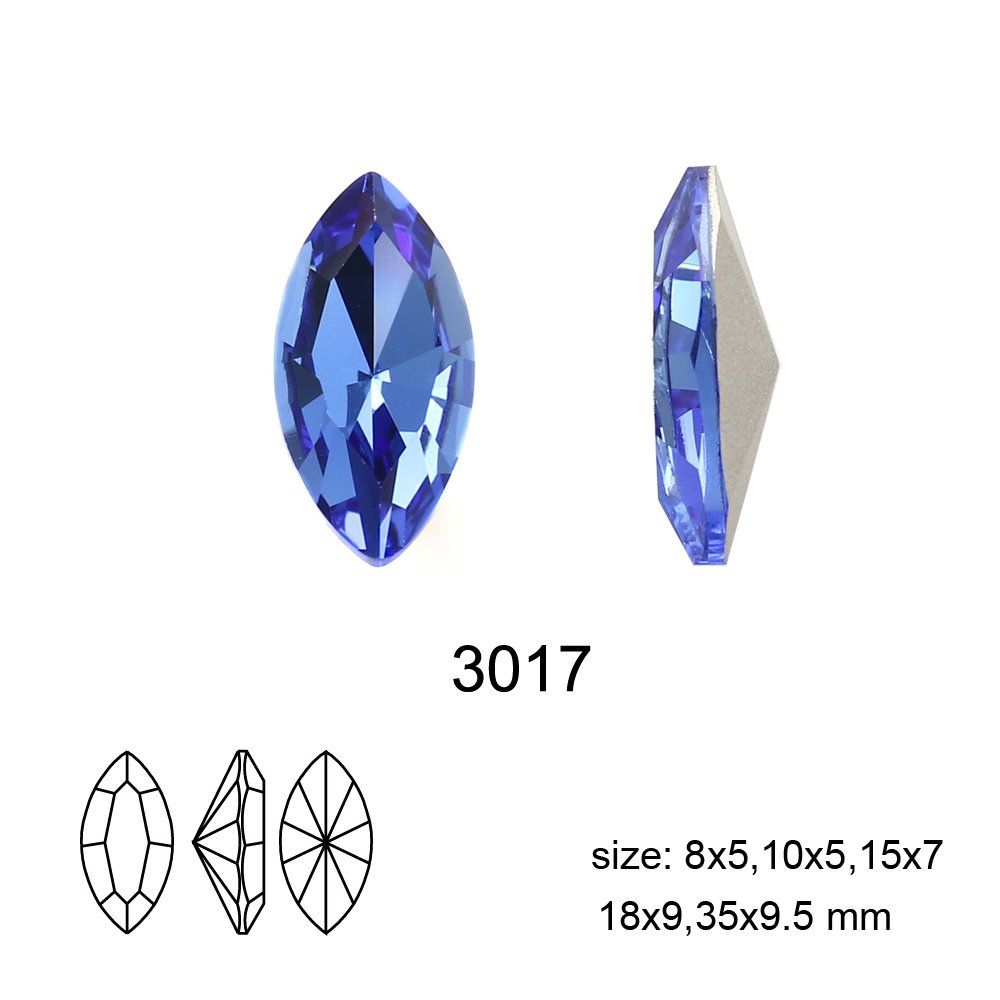 Dongzhou Navette shape glass rhinestones K9 crystal fancy stone wholesale lead-free crystal beads for jewelry diy accessories