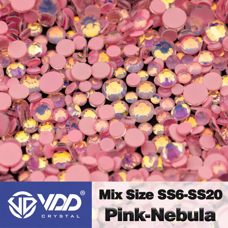 VDD New Neon Color Mix Size SS6-SS20 Glass Rhinestones Crystal High Quality Flat Back Stones For DIY Crafts Nail Art Decorations