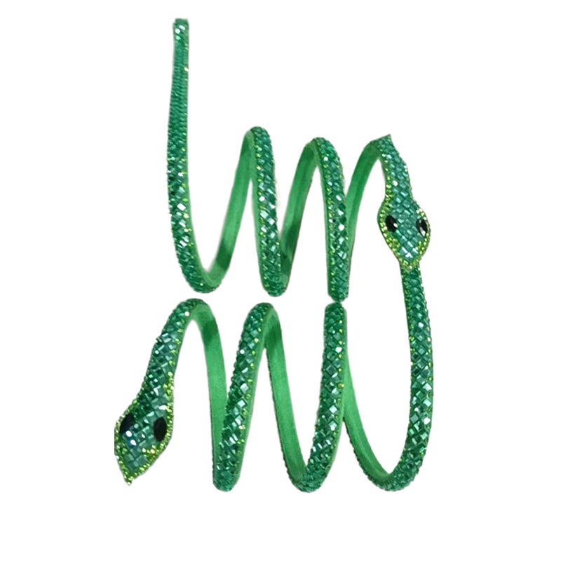 Customized rhinestone snake shoe upper with steel core rhinestone winding rhinestone upper for sandal