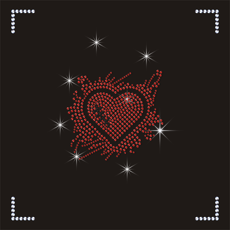 Custom 3D round Rhinestone Transfers Christmas Iron-On Patches with Heat Transfer Template