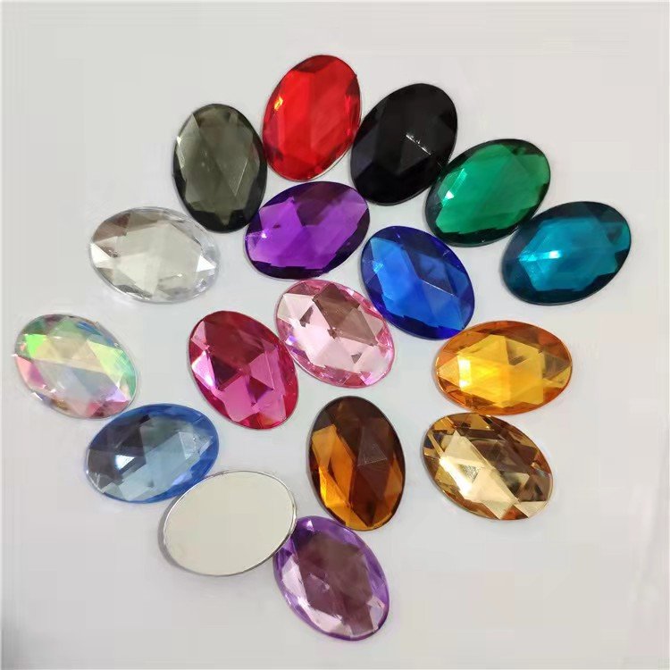 Factory cheap Price Oval Shape Colored Nail Art Crystal Fancy Glass Stone Jewelry making Rhinestones
