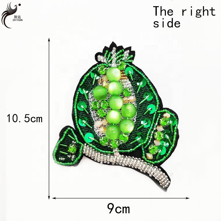 Handmade products pineapple rhinestone decoration clothing accessories appliques for clothes rhinestones