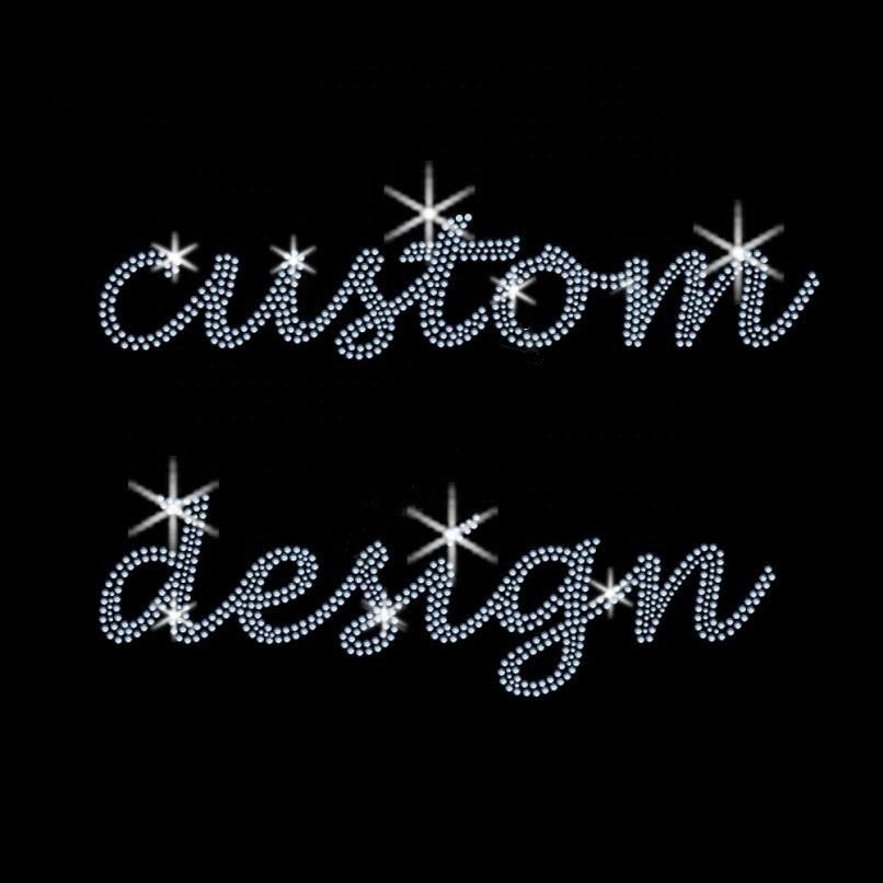 Wholesale Customization Hot Fix Rhinestone Transfer Motif Iron On Rhinestone With custom logo
