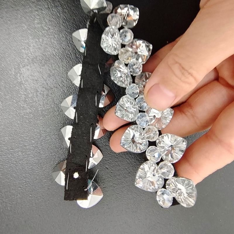 Recommended handmade bead patch beaded rhinestones letter love long strip clothing accessories shoes socks hat ornaments