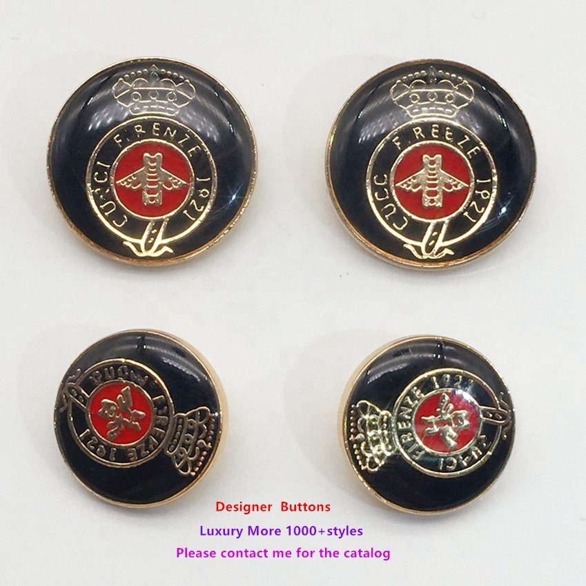 Washable brand luxury Designer Round rhinestones Metal shank buttons for shirt accessories