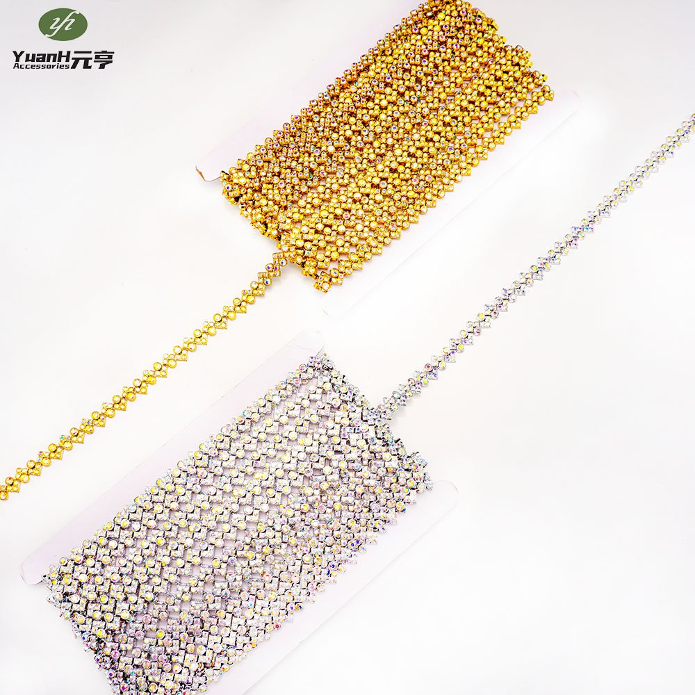Best selling DIY shoes bags garment accessory 11mm plastic rhinestones chain acrylic trimming decorative