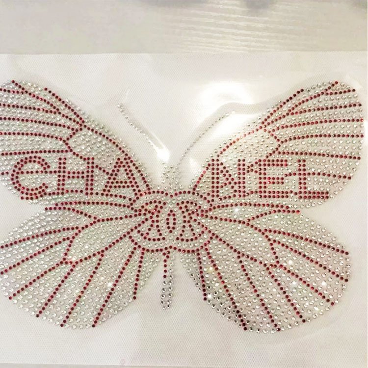 Hot sell wholesale brand new logo rhinestone heat transfer