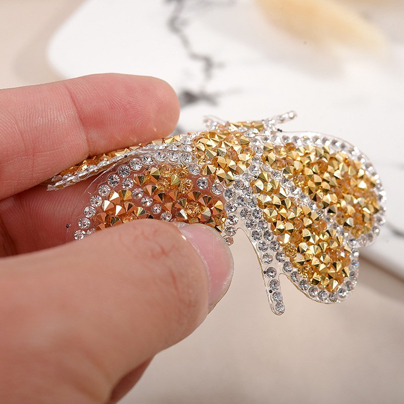 Bee Patches Luxury Hox Fix Rhinestone Heat Patches Iron on Cute Animals Designer Beaded Bling Colorful DIY Bee Patches for Kids