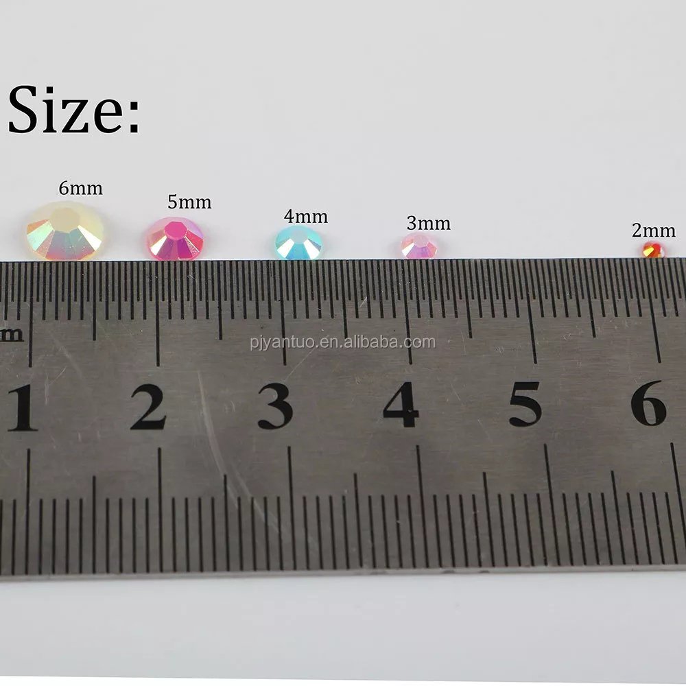 Wholesale Verified Supplier Small Package Non-hotfix Rhinestones Resin Jelly Rhinestone 2mm 3mm 4mm 5mm 6mm for 6mm Shoes 2 Bags
