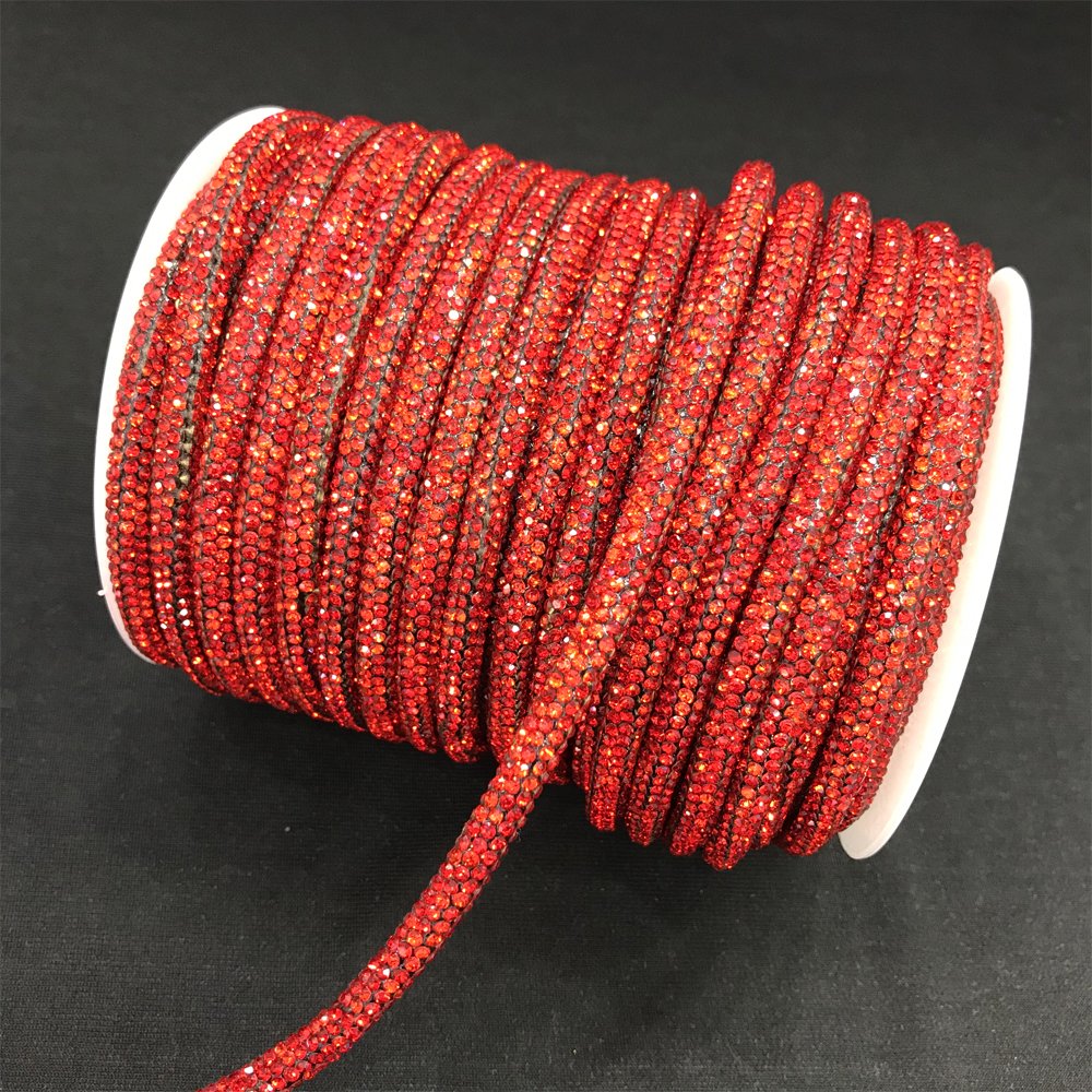 Free samples Hot selling shiny DIY rhinestone accessories round tube crystal 3.5mm rhinestone rope