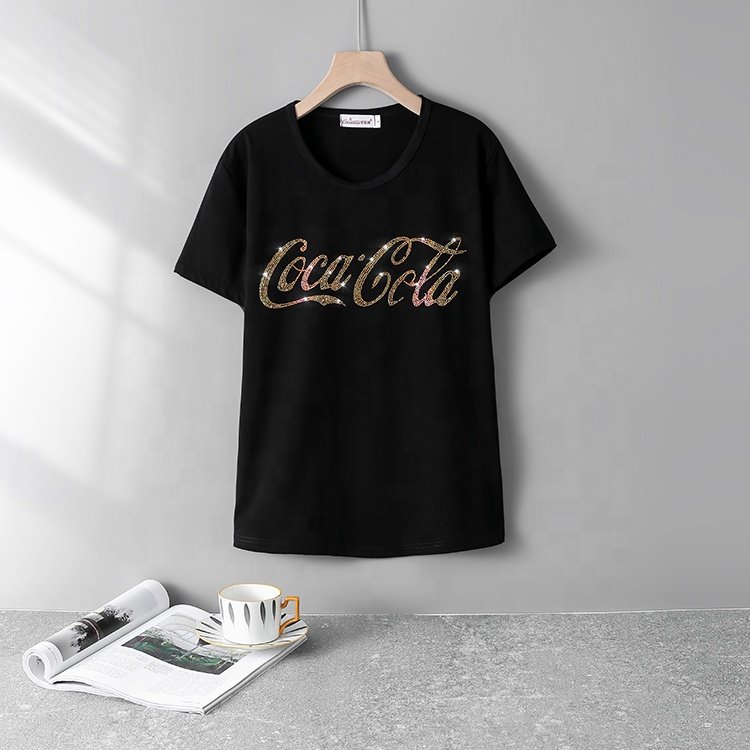 Custom Big Cute Cartoon Bear Iron Rhinestone Transfer Custom Rhinestone Heat Transfer Design For T-shirts