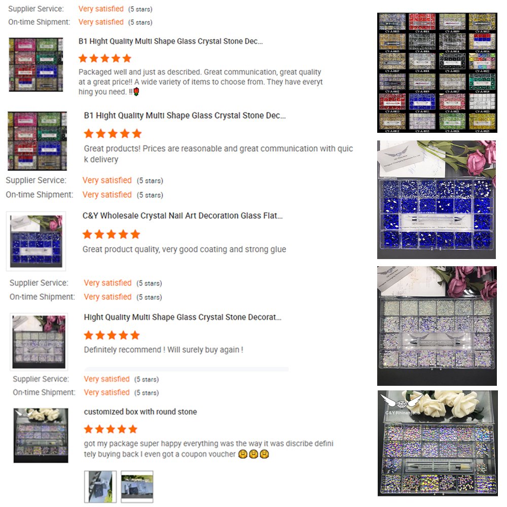 CY Wholesale Multi Shape Glass Crystal Stone Design Flatback Nail Art Fancy Rhinestones Kit Cristal For Nails