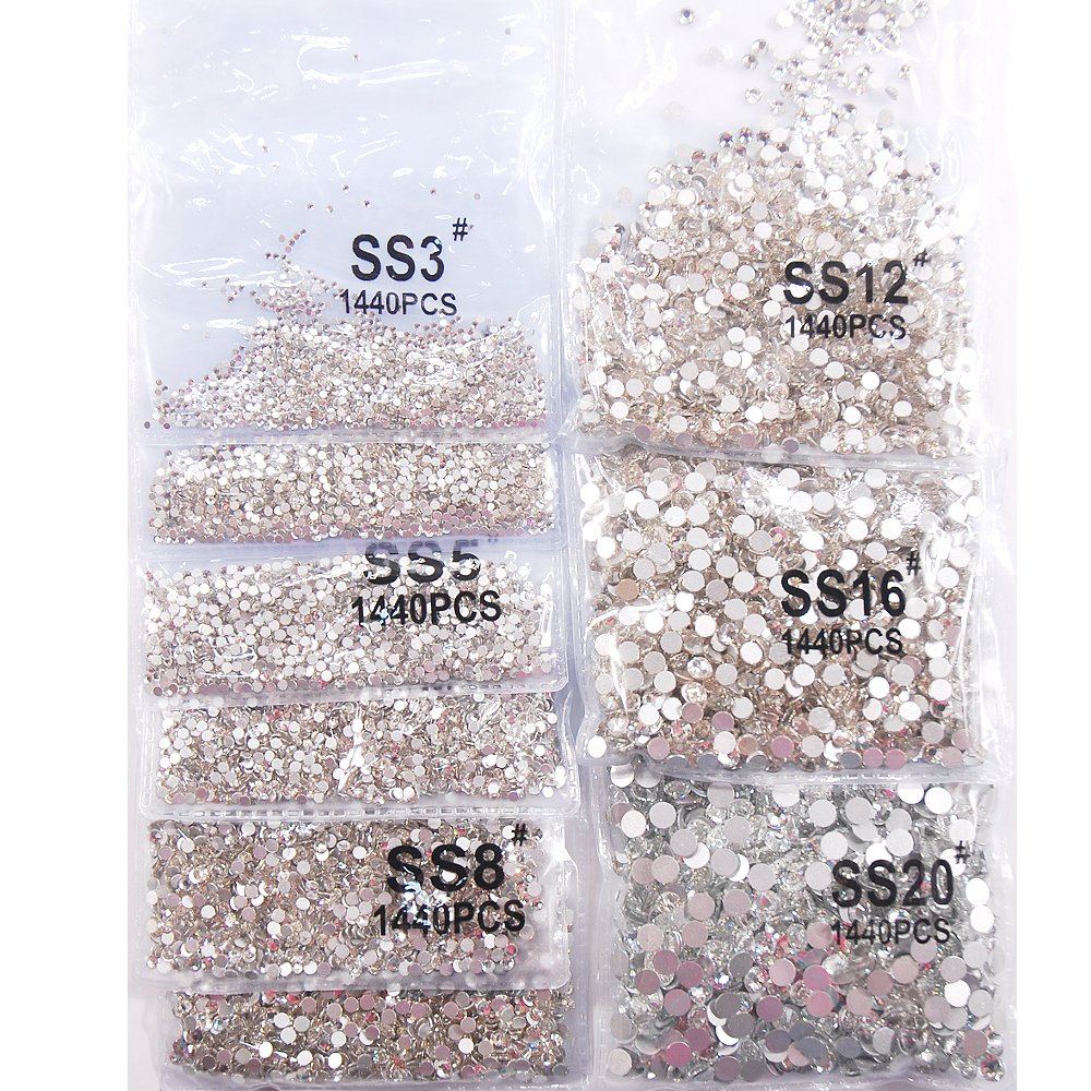 Strass Sewing Fabric Garment Rhinestone Super Glitter SS3-SS34 Crystal Clear AB Rhinestones Flatback Glass Rhinestones