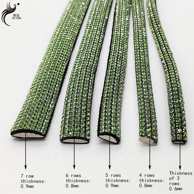 Factory production rhinestones rope diamond Diy clothing shoe decoration attachment rhinestone half tube rope