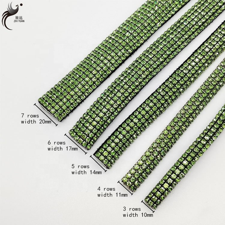 Factory production rhinestones rope diamond Diy clothing shoe decoration attachment rhinestone half tube rope