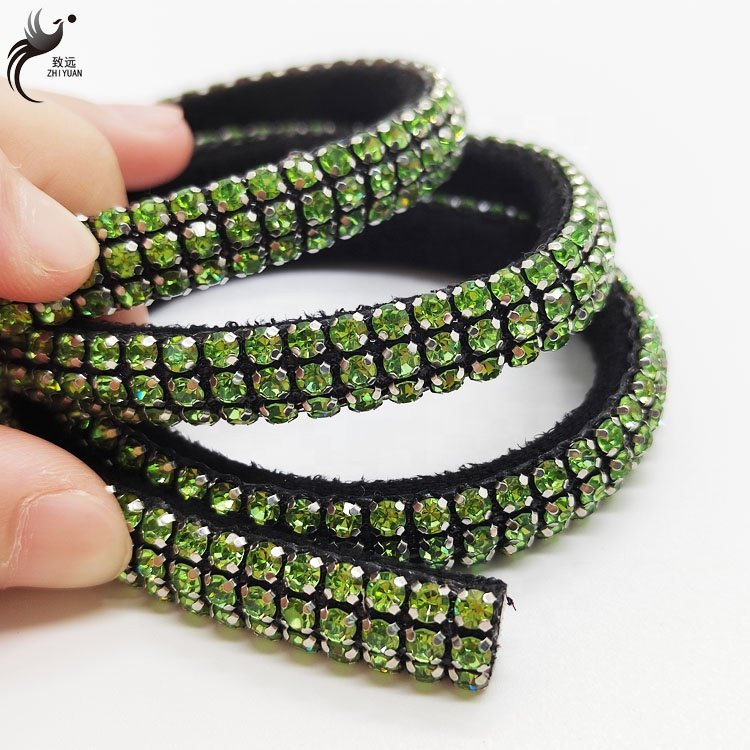 Factory production rhinestones rope diamond Diy clothing shoe decoration attachment rhinestone half tube rope
