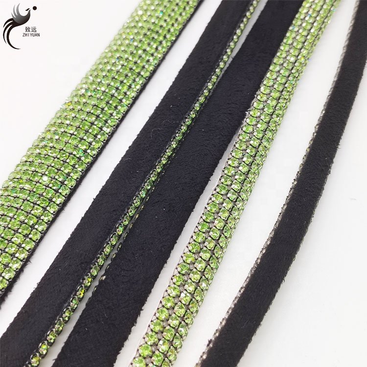 Factory production rhinestones rope diamond Diy clothing shoe decoration attachment rhinestone half tube rope