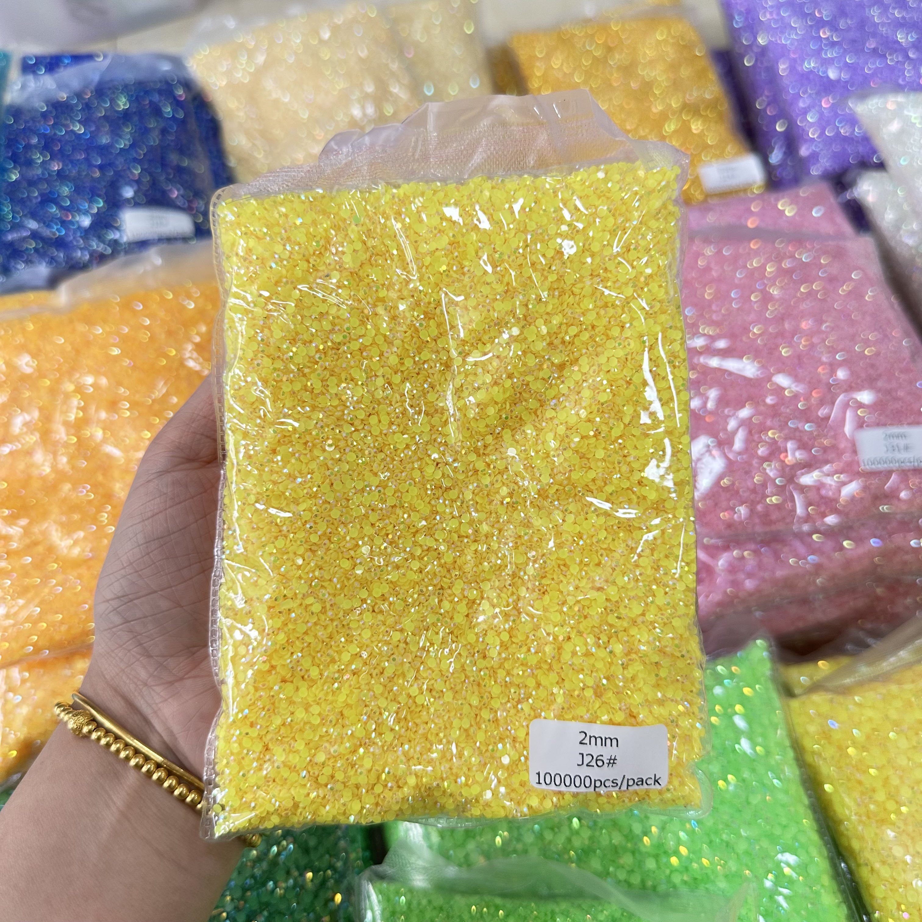 XULIN 100 Kinds AB Colors Flat Back Round AB Jelly Non Hotfix Resin Rhinestone For DIY Craft Decoration