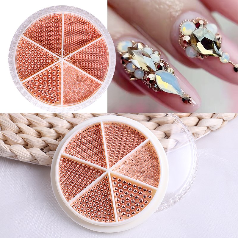 Beauty Nail Decoration Multi Size Round Beads Accessories Crystal Pearl Nail Rhinestones