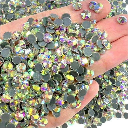 Wholesale Custom Christmas Crystal AB Brown Red Green Rhinestones Hotfix Glass Cristal Rhinestone for Clothes Accessories