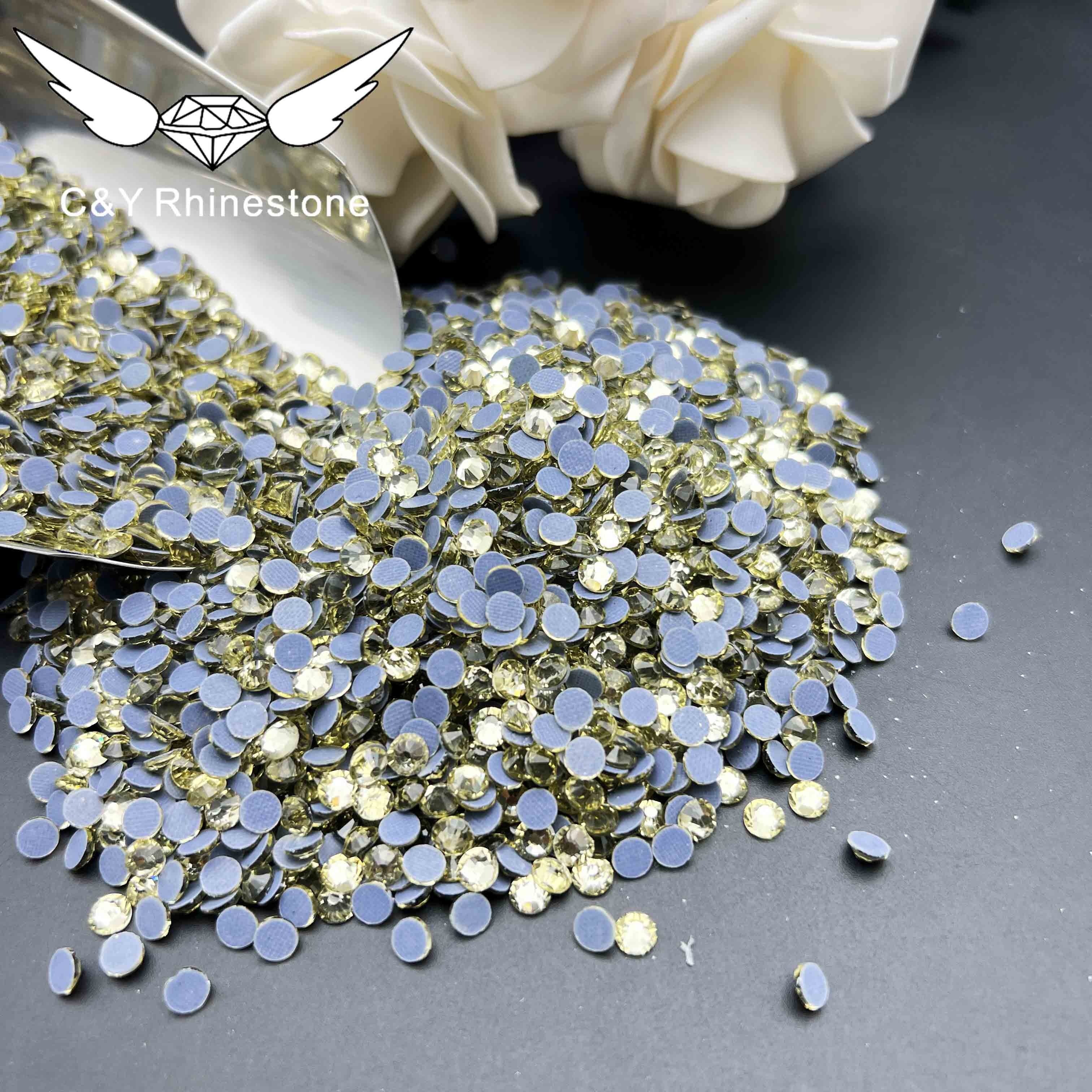CY Jonquil In Stock Stone Crystal Ab Glass Lote 500 Gross Bulk Hotfix Rhinestones