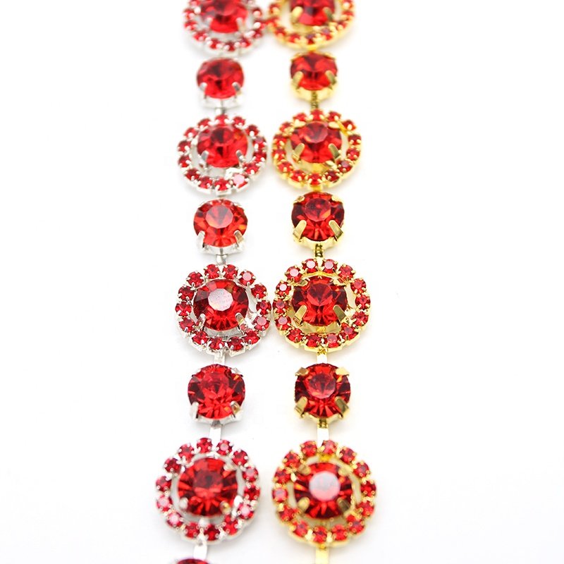 Fashion Rhinestones Pearl Cup Chain Trim With Trimming Rhinestones For Garment Processing Accessories