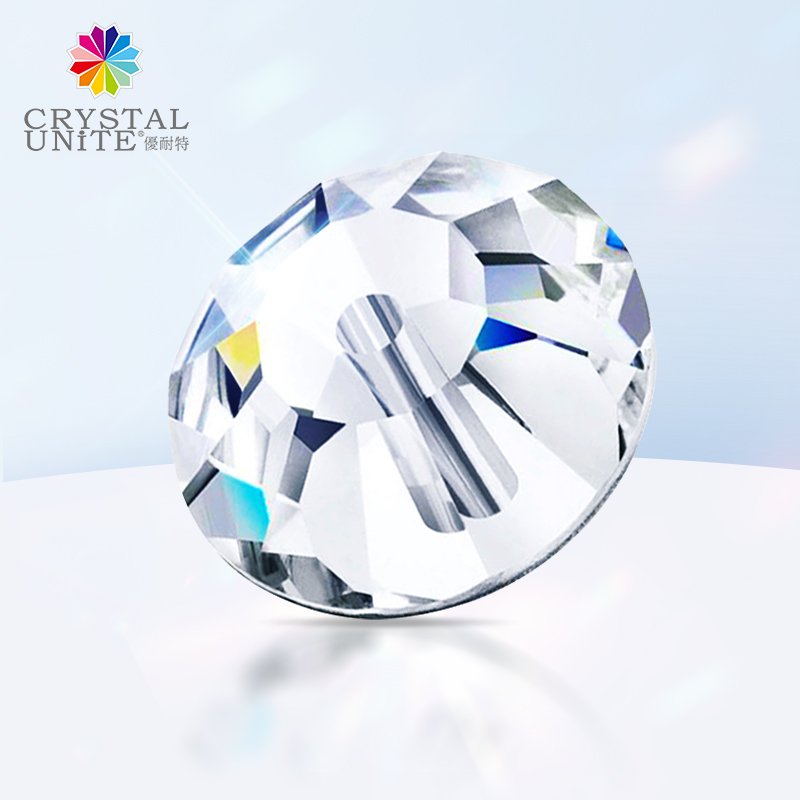 Lead Free Glass Machine Cut Sew-on Stone Loch Sewing Rhinestone Bead Bling Strass Round Shape With Center Hole