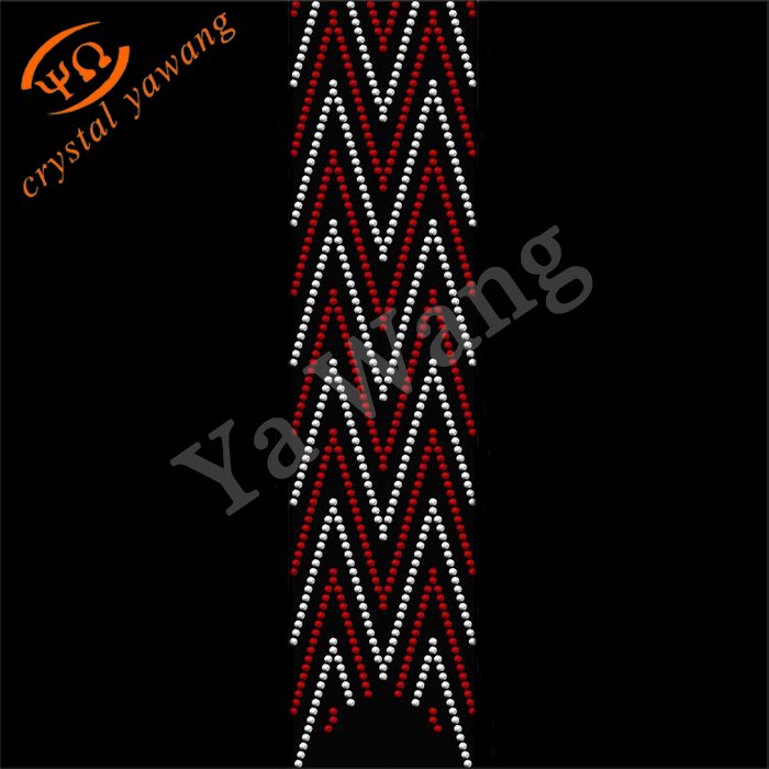 custom transfer designs Cheer Bow Strip rhinestone applique