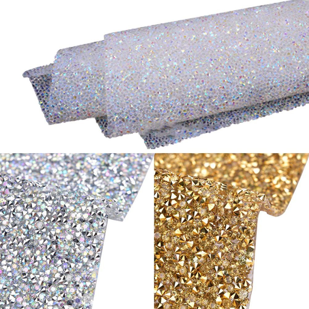 Self adhesive glitter rhinestone sticker sheet diamond sheet rhinestone for car shoes bag decoration
