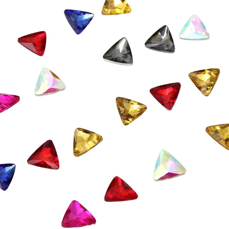 hot sale triangle glass claw drill hand sewn rhinestone for garment accessories