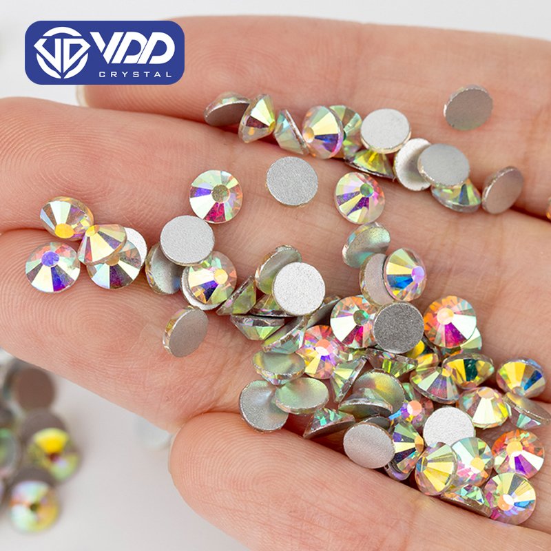 VDD 055 Crystal AB Non Hotfix SS3-SS50 Rhinestone Crystal Strass Glitter Flatback Stone For Nail Art Nail Decoration Crafts DIY
