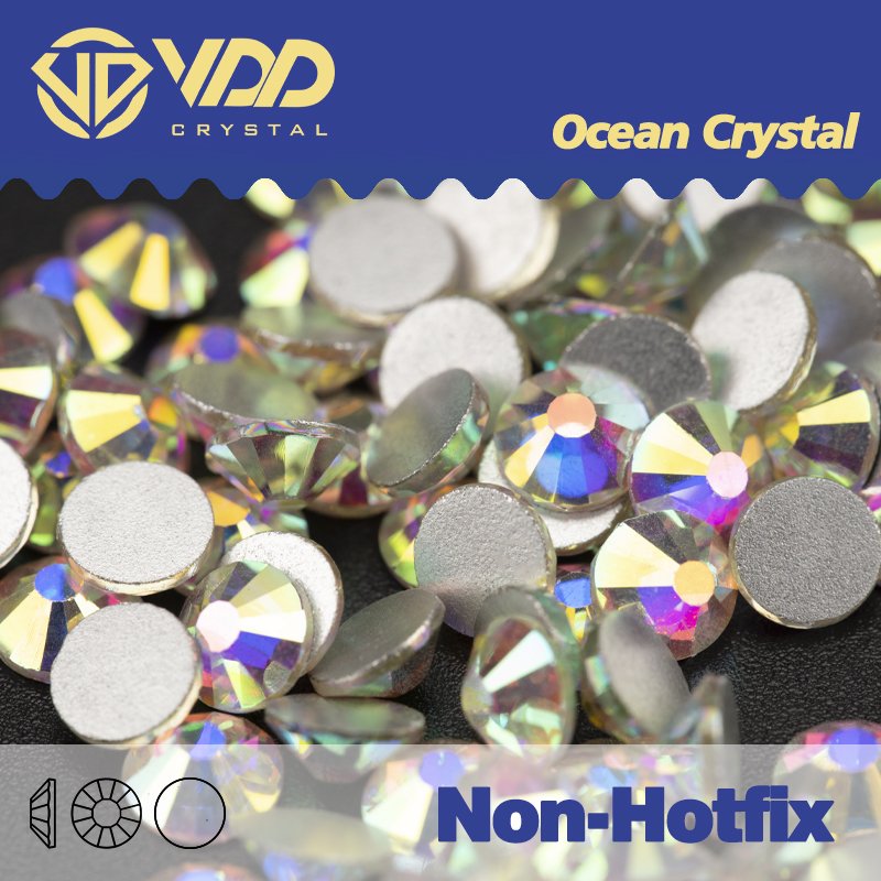 VDD 055 Crystal AB Non Hotfix SS3-SS50 Rhinestone Crystal Strass Glitter Flatback Stone For Nail Art Nail Decoration Crafts DIY