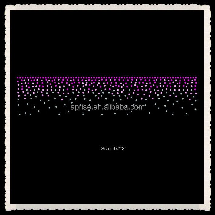 Aprise - Wholesale Cheer Bow Hotfix Rhinestones transfers for Strips Motif Design