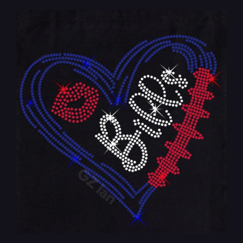 Buffalo Mafia Patch Custom Rhinestones Transfer Bills NFL Football Team Motif Hot-fix Iron On Rhinestone Transfer for Shirt